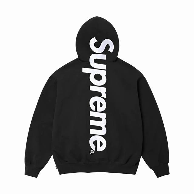 S237 顶级版本 Supreme 22FW Satin Appliqué Hooded Sweatshirt 背后贴布刺绣LOGO 连帽卫衣 对于专注于顶级S