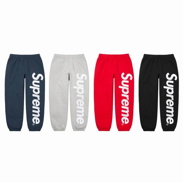 S243 顶级版本 Supreme 22FW Satin Applique Sweatpant 贴布刺绣大logo加绒卫裤 对于专注于顶级Supreme的我们